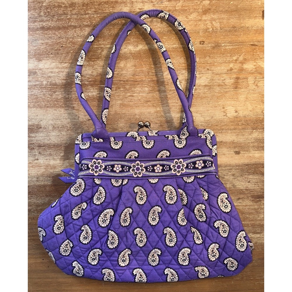 Vera Bradley Kiss Lock Shoulder Bag Simply Violet